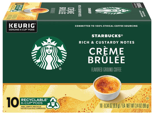 Starbucks Keurig k-cup, Creme Brulee Flavored Medium Roast, 10 pods/box