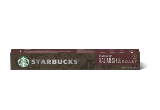 Starbucks Nespresso, Italian Dark Roast, 10 capsules/box
