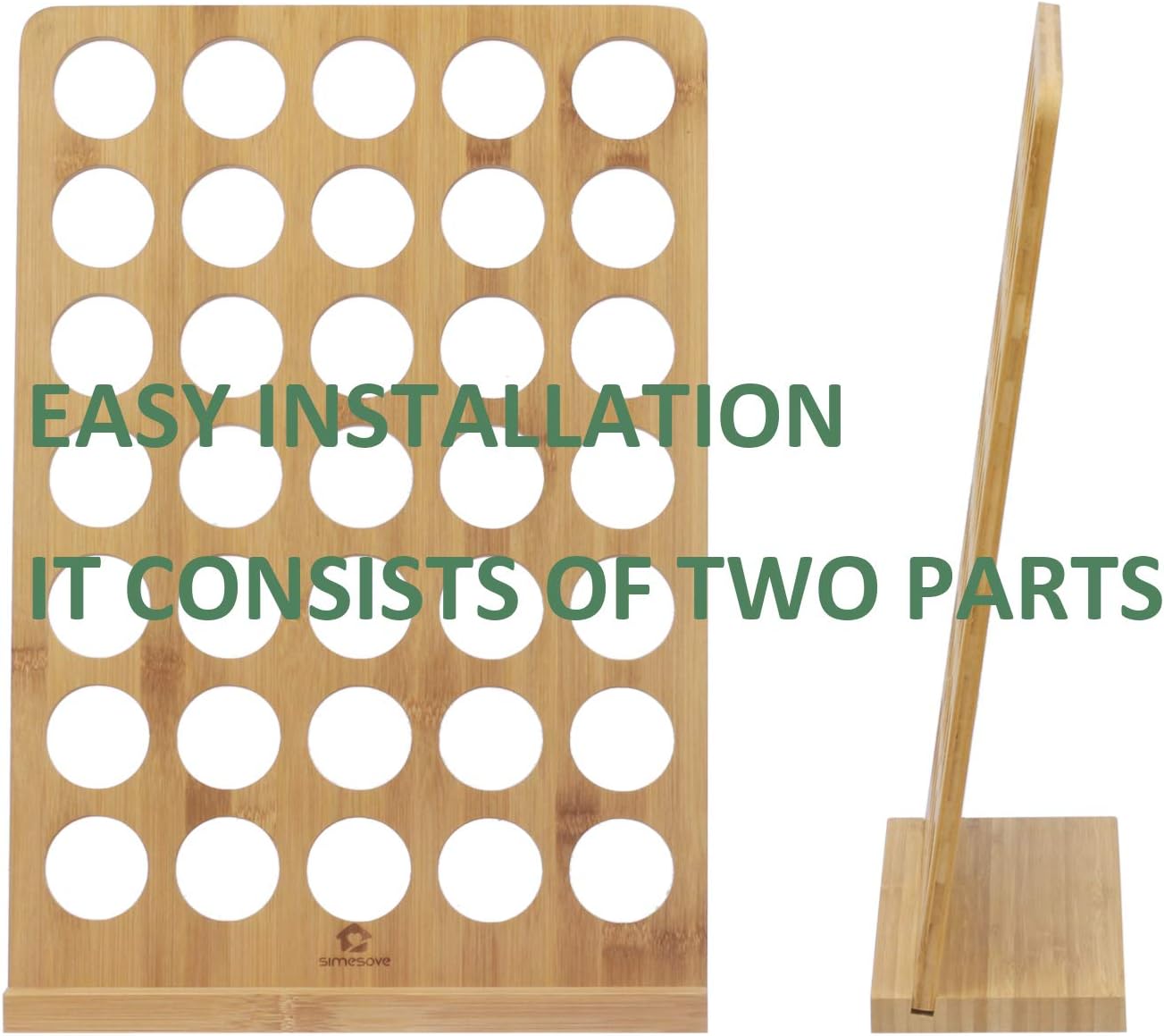 Simesove Bamboo K-cup Display Rack for 35 K-Cup Pods