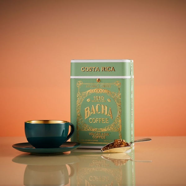 Bacha Volcán Azul ground coffee beans 250g can Signature Nomad Collection