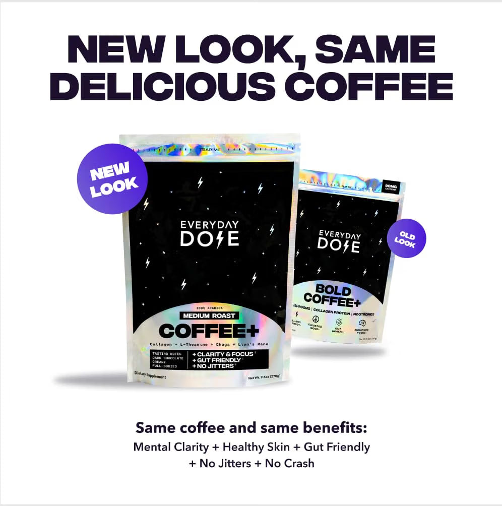 Everyday Dose Premium Adaptogenic Mushroom Coffee, Mild Roast