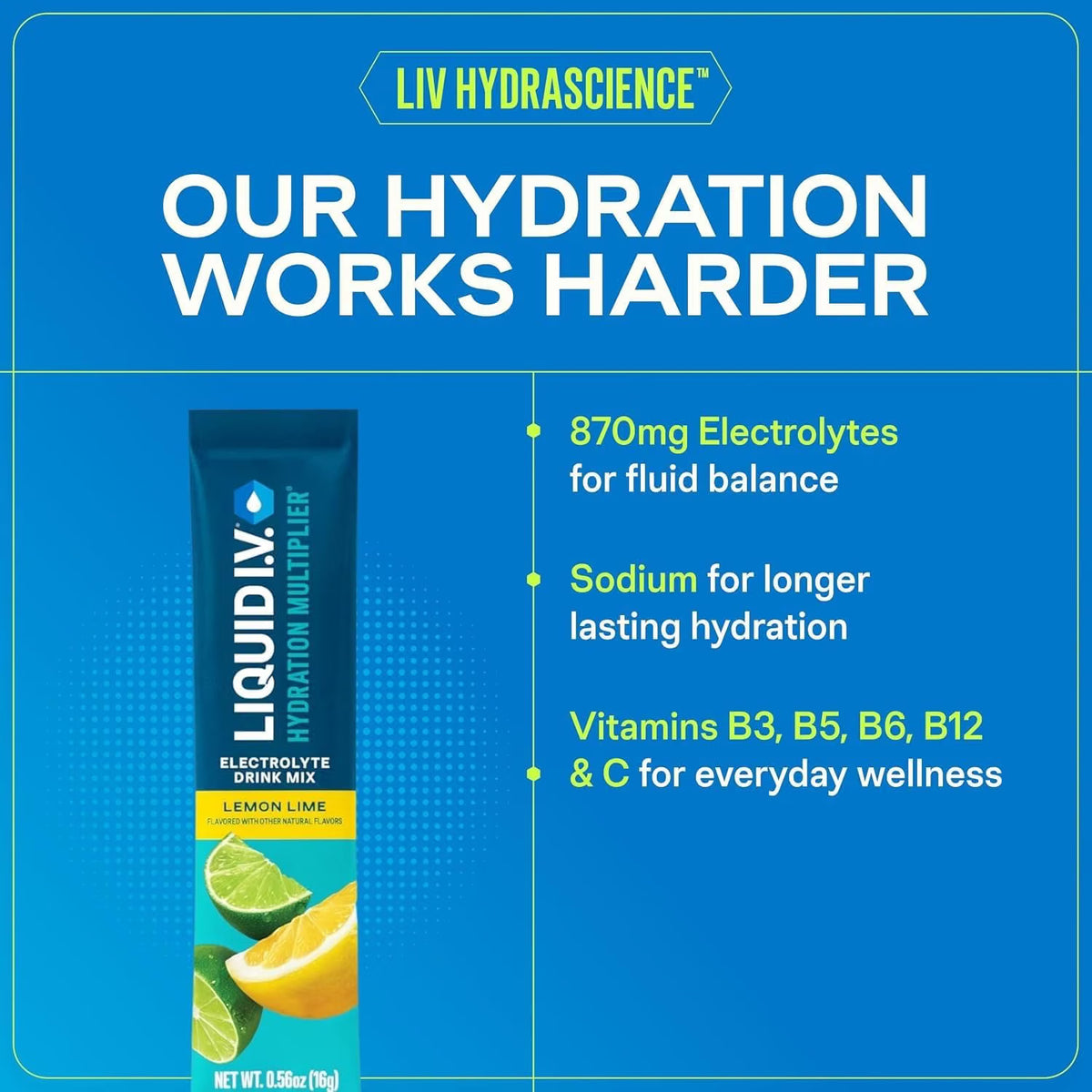 Liquid I.V. Electrolyte Powder, Innovation Favorites Variety Pack, 16 sticks/bag